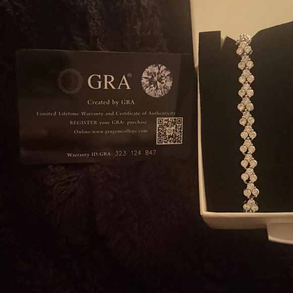 Elegant Moissanite Silver 9.1 carat Moissanite tennis bracelet, S925 3mm VVS1 - Picture 10 of 11